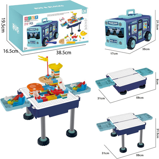 Building Blocks Set Activity Play Table with Storage, Educational Take Apart Toys Imaginative Gifts