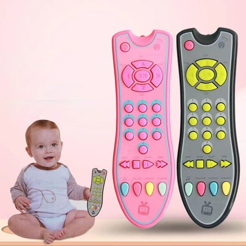Baby TV Remote Control Kids Musical Early Educational Toys Simulation Remote Control Children English Numbers Learning Toy Gift