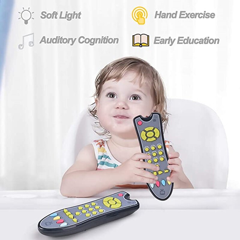 Baby TV Remote Control Kids Musical Early Educational Toys Simulation Remote Control Children English Numbers Learning Toy Gift