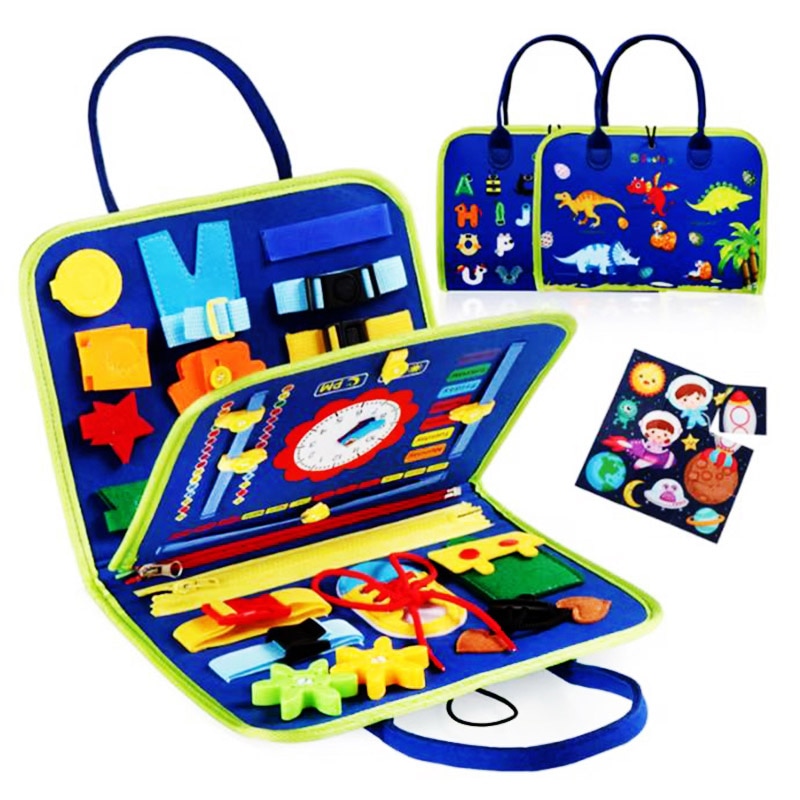 Busy Board Montessori Toys for Toddlers Sensory Toy Preschool Learning Educational Travel Activities For Boys Fine Motor Skills