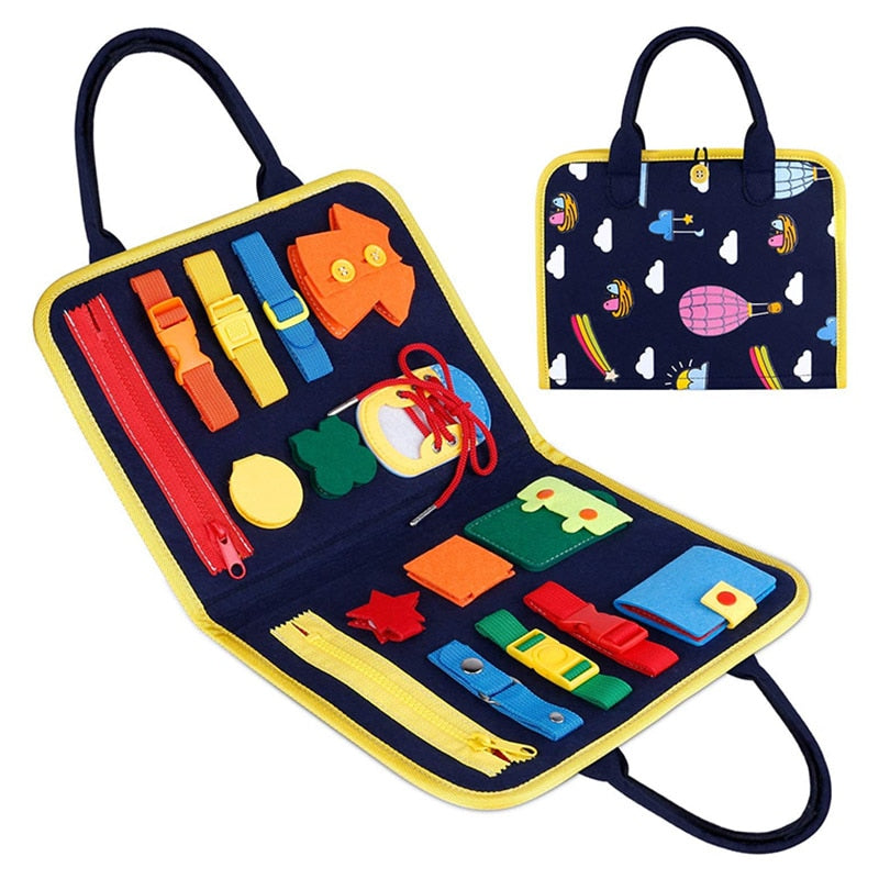 Busy Board Montessori Toys for Toddlers Sensory Toy Preschool Learning Educational Travel Activities For Boys Fine Motor Skills