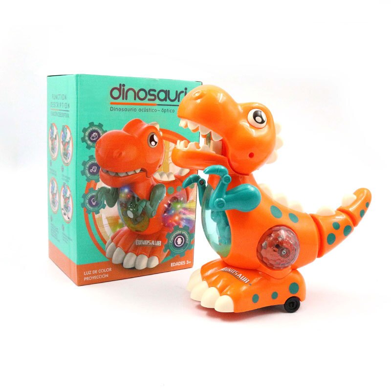 Crawling Dinosaur Baby Toys Tummy Time Music and Colorful LED Lights Interactive Musical Light up Baby Crawling Toys for Toddler