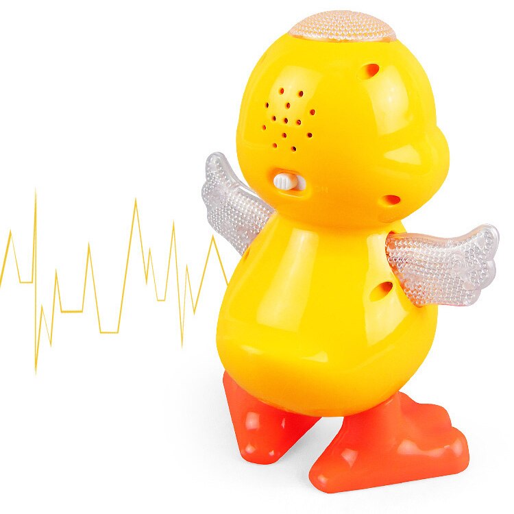 Cute Dancing Swing Duck Cartoon Little Duck Electric Light Music Educational Toy Doll Interactive Children's Gift