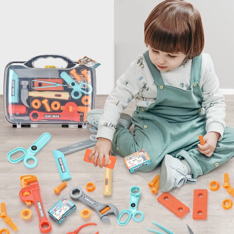 DIY Pretend Play Toy Simulation Repair Tool Box Suitcase Screwdriver Disassembly Educational Toy For Children Kids Boy