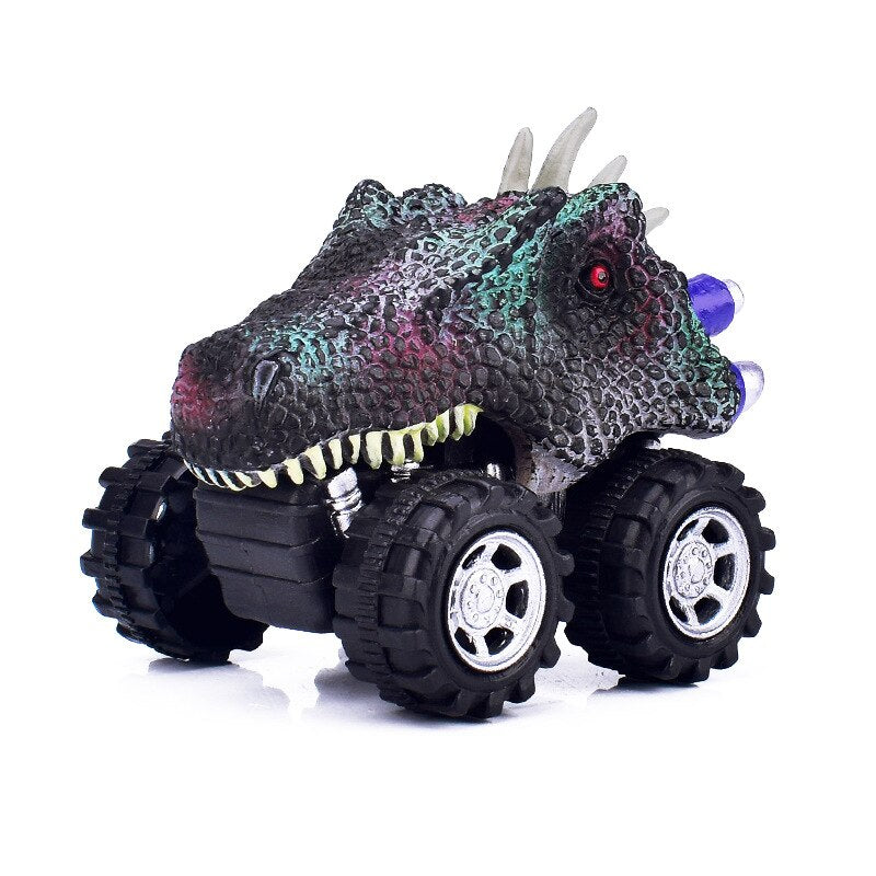 Dinosaur Pull Back Cars Toy Monster Truck Toy Car Mini Models with Big Tires Children Educational Toys Kids Boys Birthday Gifts