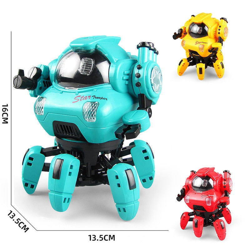 Funny Electric Dance Music Light Walking Robot Spider Dolls Toy for Children Kid Boy Girl Babys Toddler 3 5 1 6 2 To 4 Years Old
