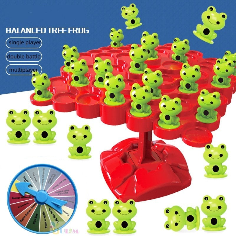 Montessori Math Toy Frog Balance Tree Game Stacking Toys Educational Parent-child  Interaction Tabletop Game  Kids Learning Toys