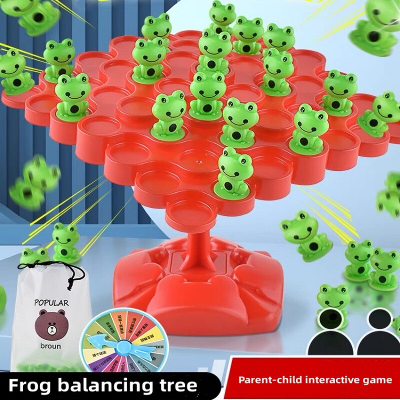 Montessori Math Toy Frog Balance Tree Game Stacking Toys Educational Parent-child  Interaction Tabletop Game  Kids Learning Toys