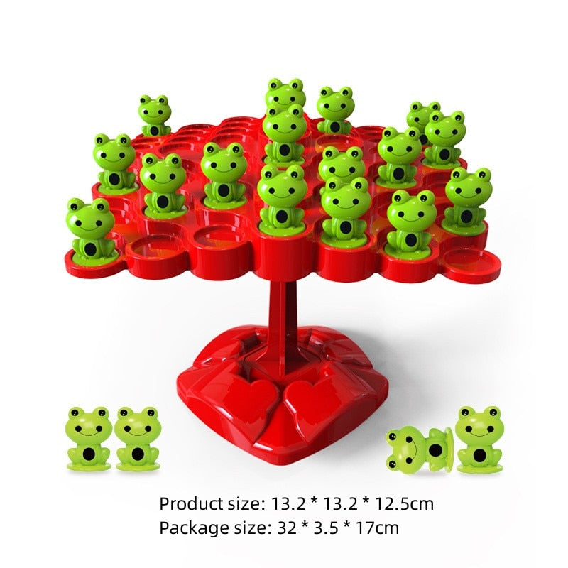 Montessori Math Toy Frog Balance Tree Game Stacking Toys Educational Parent-child  Interaction Tabletop Game  Kids Learning Toys