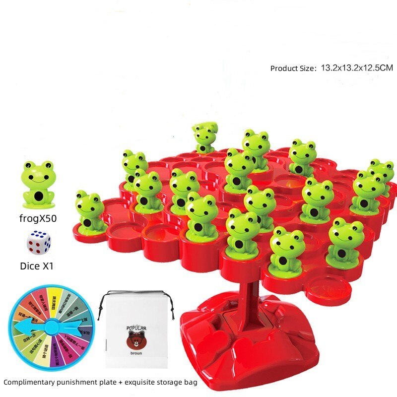 Montessori Math Toy Frog Balance Tree Game Stacking Toys Educational Parent-child  Interaction Tabletop Game  Kids Learning Toys