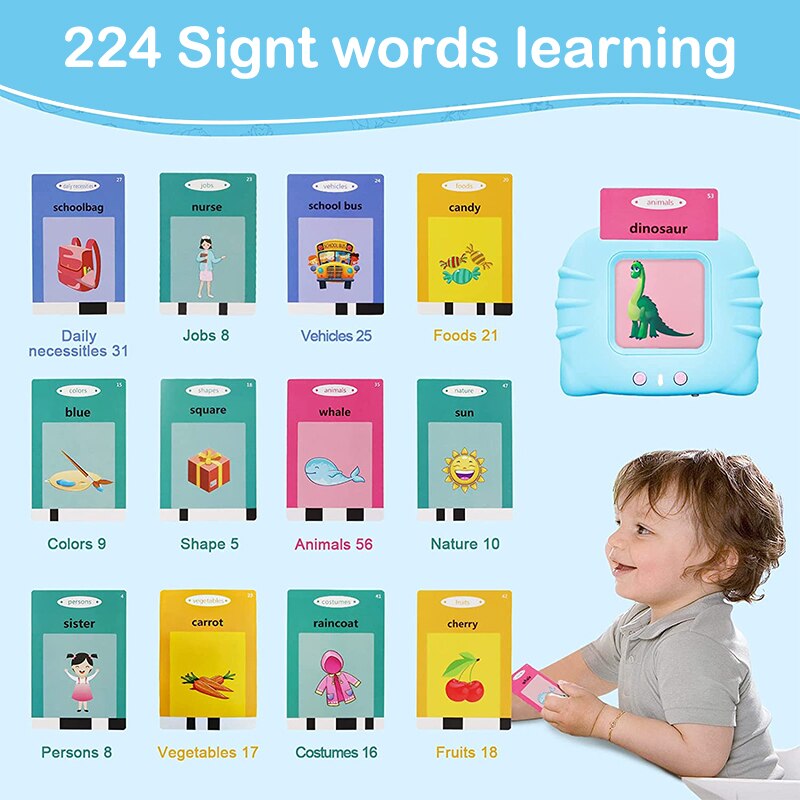 Talking Flash Cards Pocket Vocab PocketVocabby Blooming Babies Early Learning Vocabulary Builder Children's English Vocabulary Learning Reader 224 Book