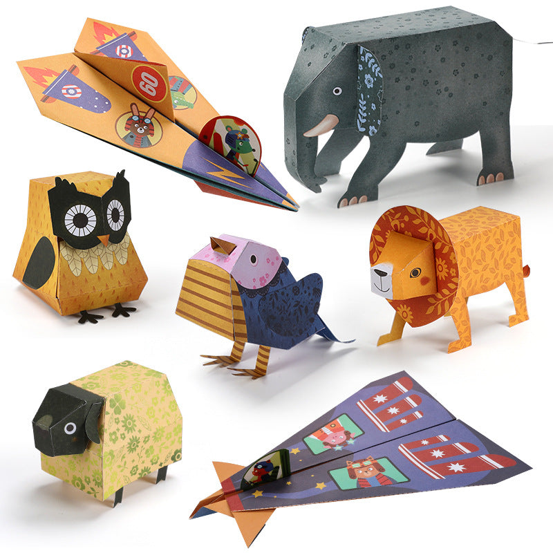 DIY animal 3D origami animal handmad toy for kids