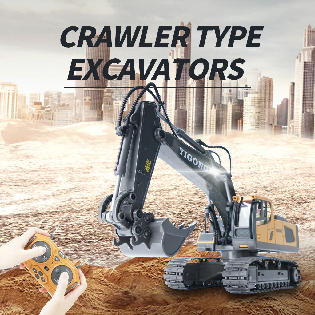 RC Excavator 2.4G Engineering Vehicle Crawler Truck Bulldozer Toys