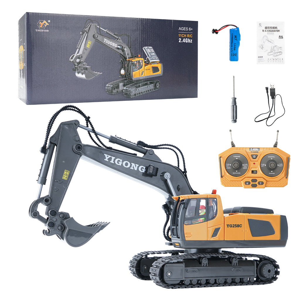 RC Excavator 2.4G Engineering Vehicle Crawler Truck Bulldozer Toys