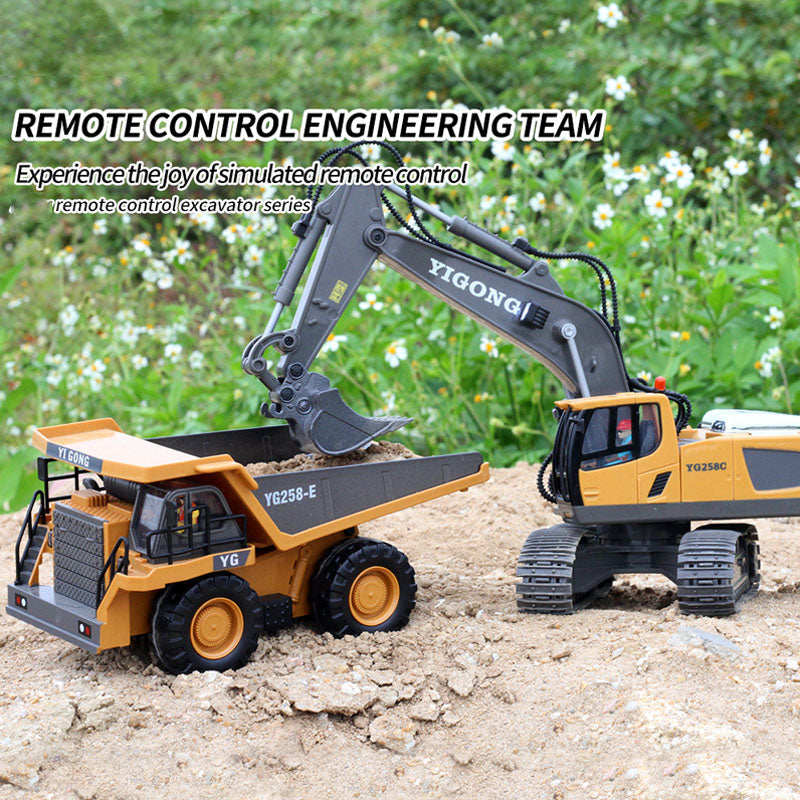 RC Excavator 2.4G Engineering Vehicle Crawler Truck Bulldozer Toys