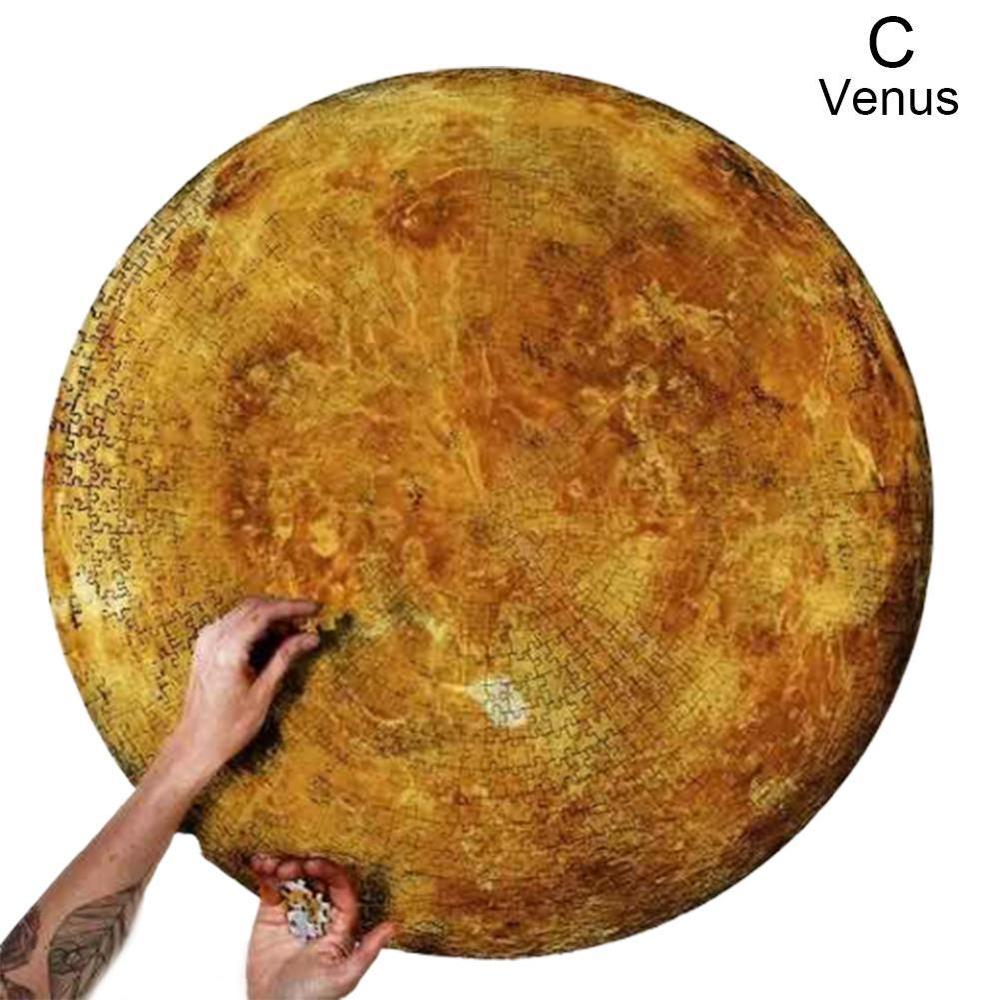 1000 Pieces Moon Earth Round Puzzle Toys