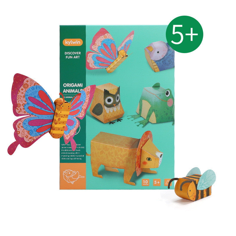 DIY animal 3D origami animal handmad toy for kids