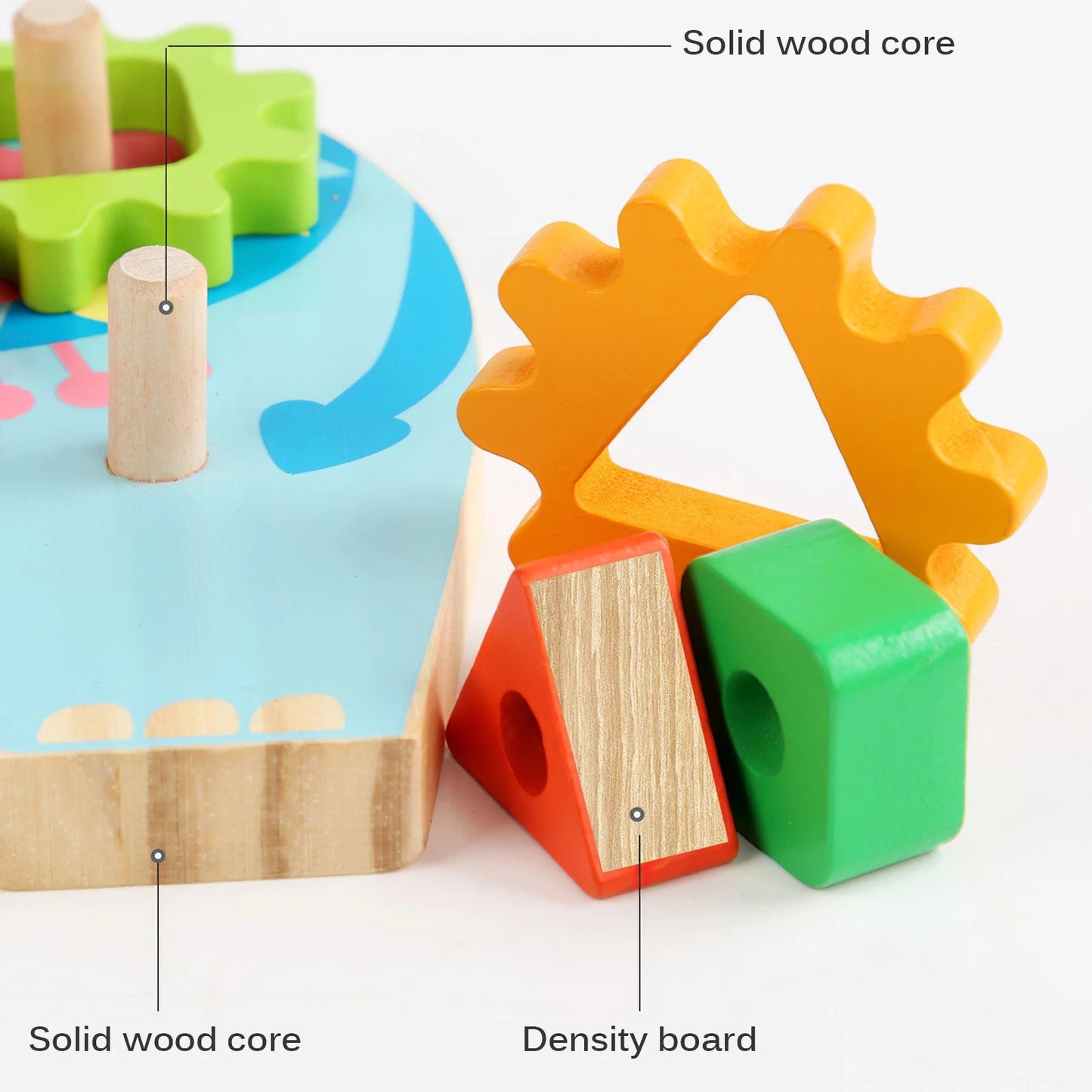 Matching Wooden Board Children Learning Gear Puzzle Toys