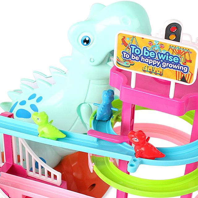 Electric Slide Toy 3-6 Years Old Dinosaur Climbing Stairs Music Light Game Educational Children's Toy Holiday Gift