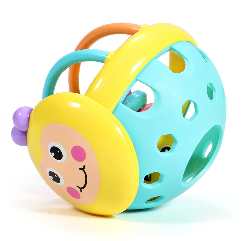 Soft Rubber Cartoon Bee Rattle Hand Ringing Baby Toy