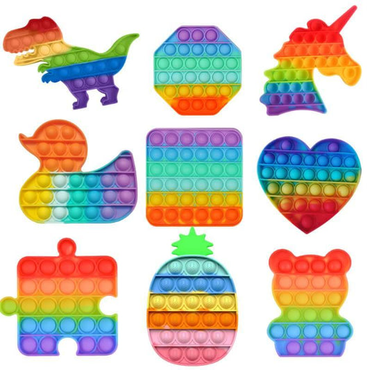 9 Pcs Adult Stress Relief Pop Fidget Toys