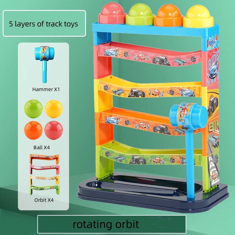 Children's toys rolling ball stacking tower baby early educational toys rotating track stacking toys