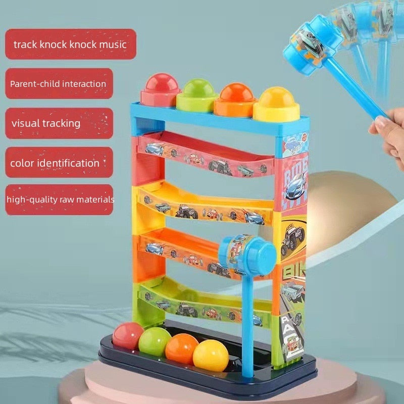 Children's toys rolling ball stacking tower baby early educational toys rotating track stacking toys