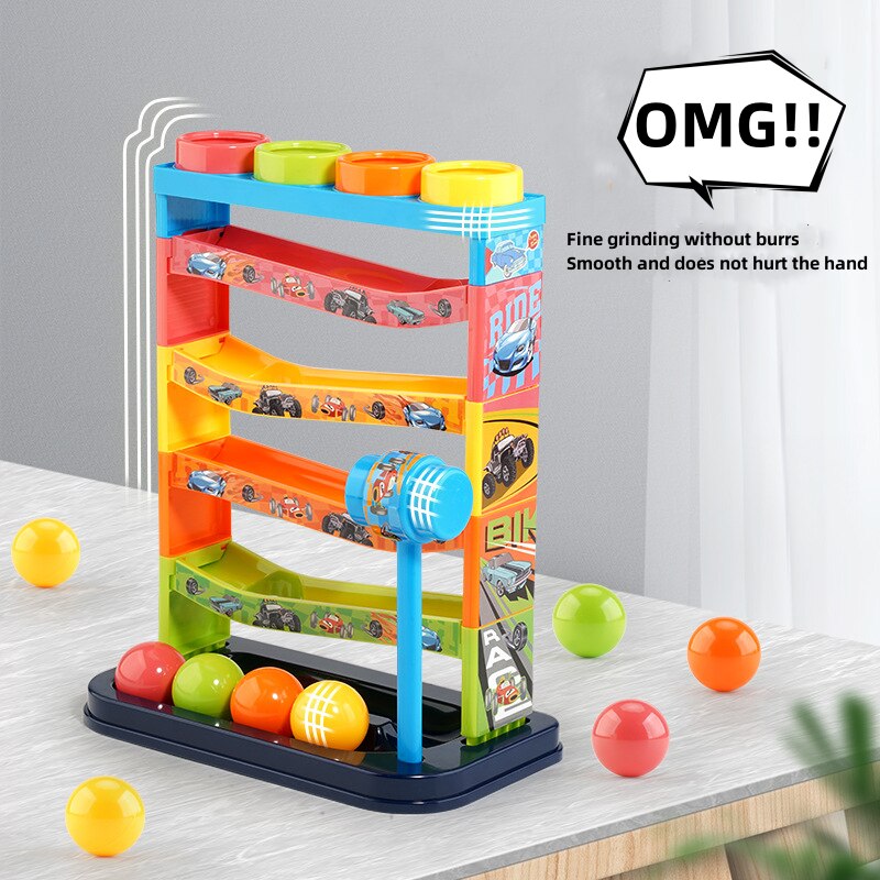 Children's toys rolling ball stacking tower baby early educational toys rotating track stacking toys