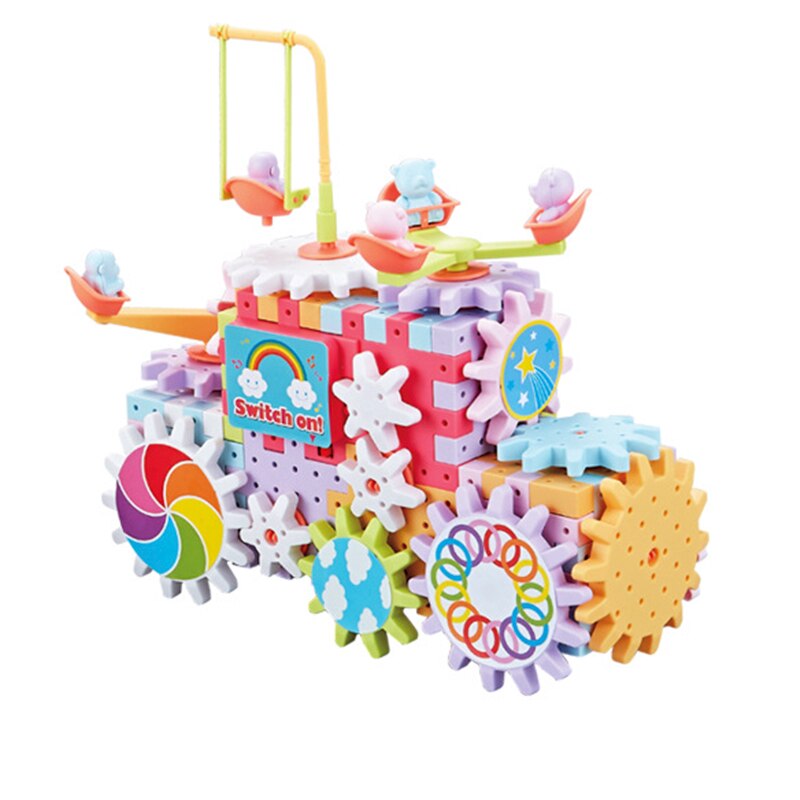 Children's Assembled Electric Gear Building Blocks Boys