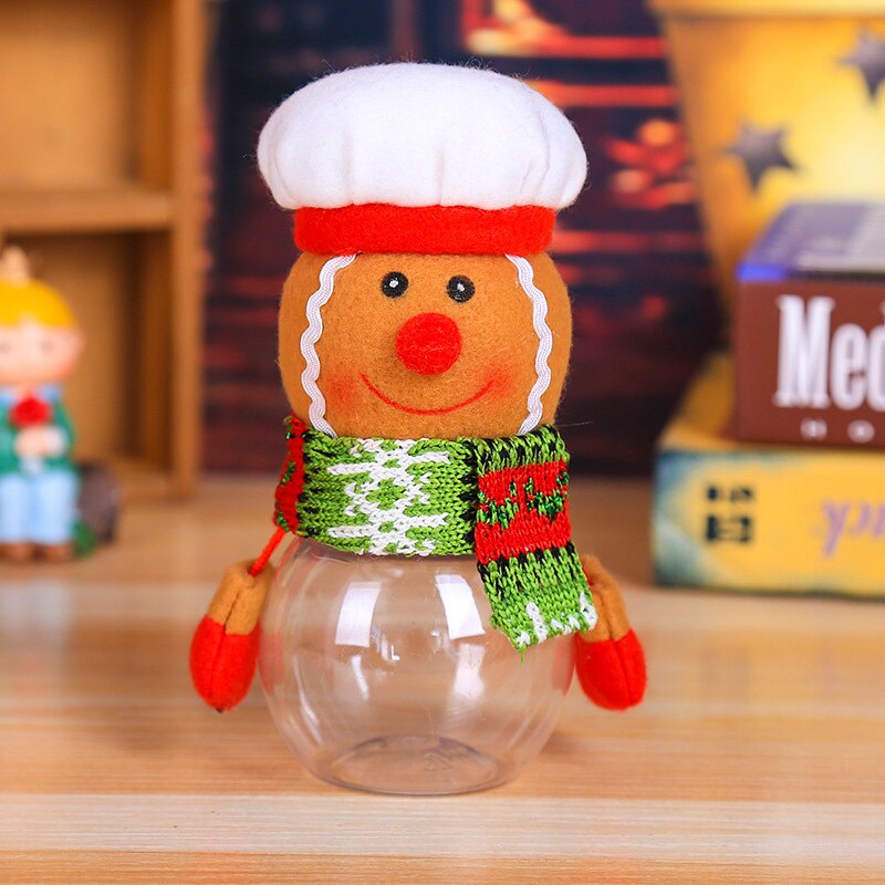 Christmas Gift Bags Candy Jar Storage Bottle Santa Bag