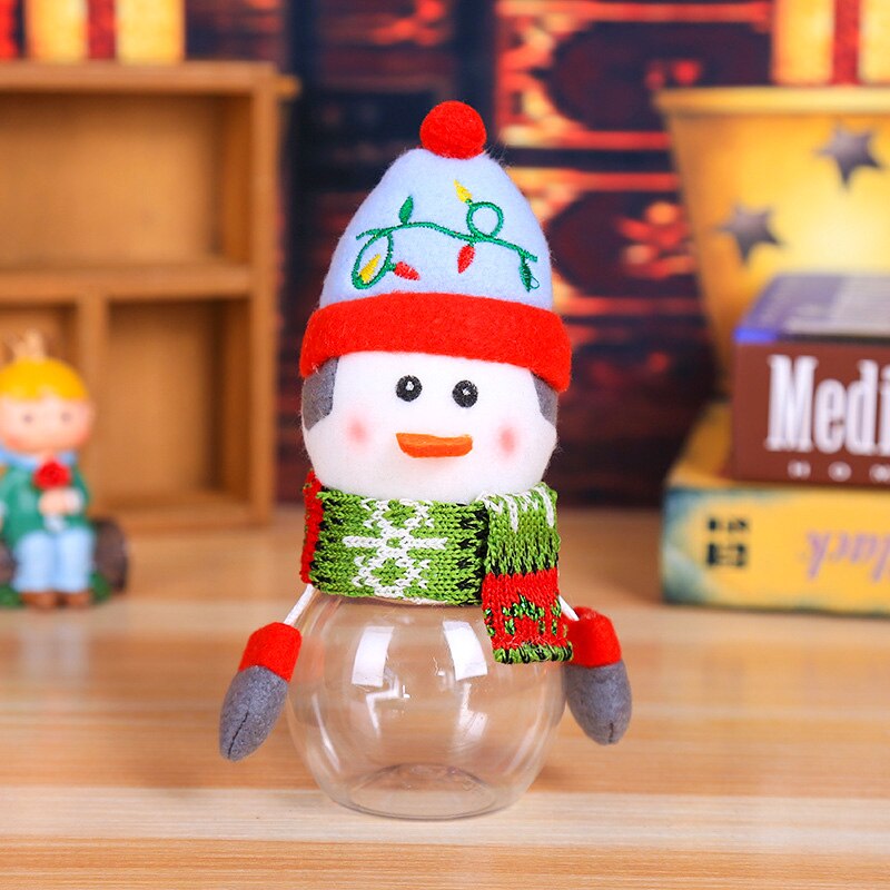 Christmas Gift Bags Candy Jar Storage Bottle Santa Bag
