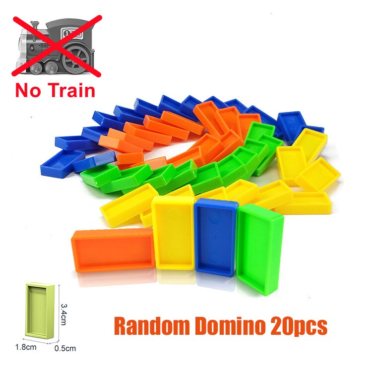 Domino Train Domino Blocks Set Auto Lying Block Toy Stacking Game Fun Colorful Train DIY Toy Gift