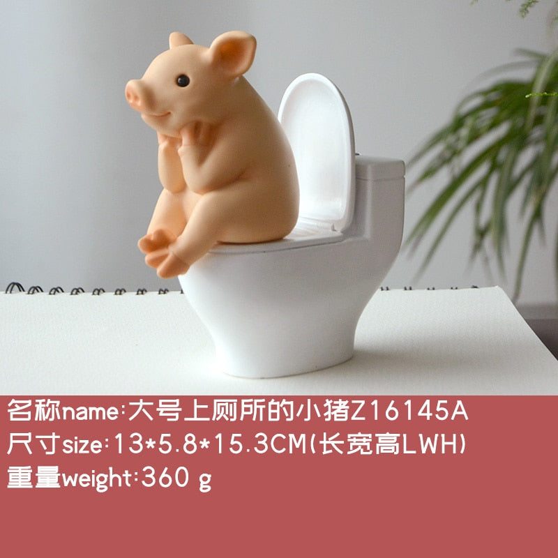Home Decor Garden Miniature Animal Figurines Desktop Decoration Cute Pig Figure Toys Gift for Children