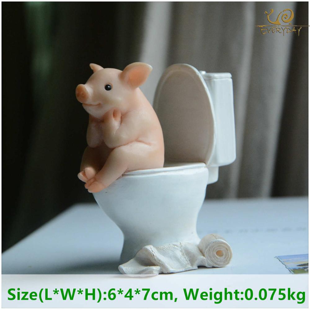 Home Decor Garden Miniature Animal Figurines Desktop Decoration Cute Pig Figure Toys Gift for Children