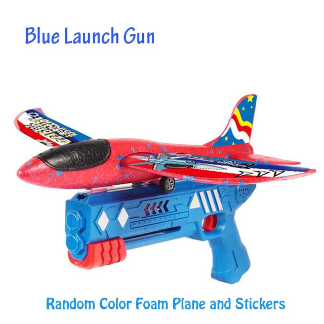 Foam aircraft 10-meter launcher glider toys children's outdoor games foam model flying round toys