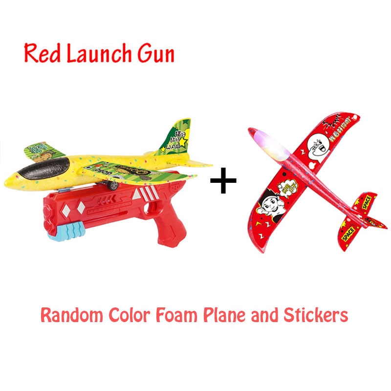 Foam aircraft 10-meter launcher glider toys children's outdoor games foam model flying round toys