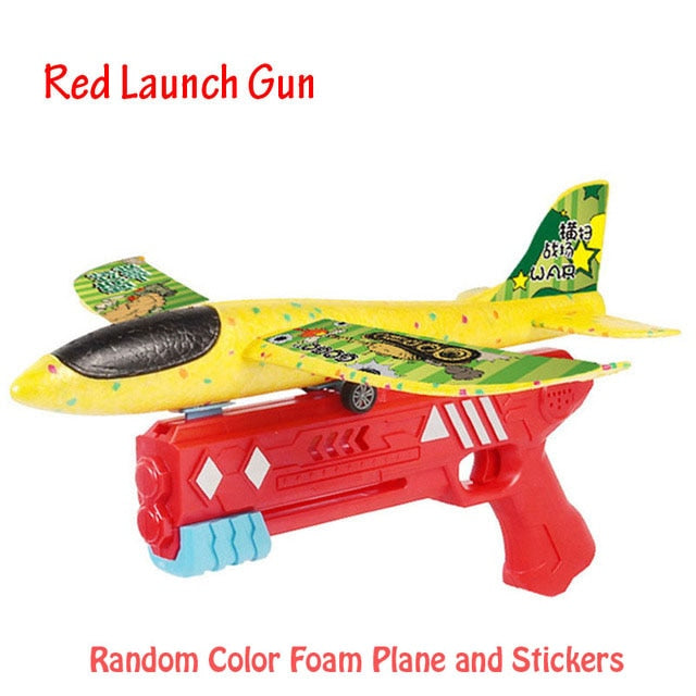 Foam aircraft 10-meter launcher glider toys children's outdoor games foam model flying round toys