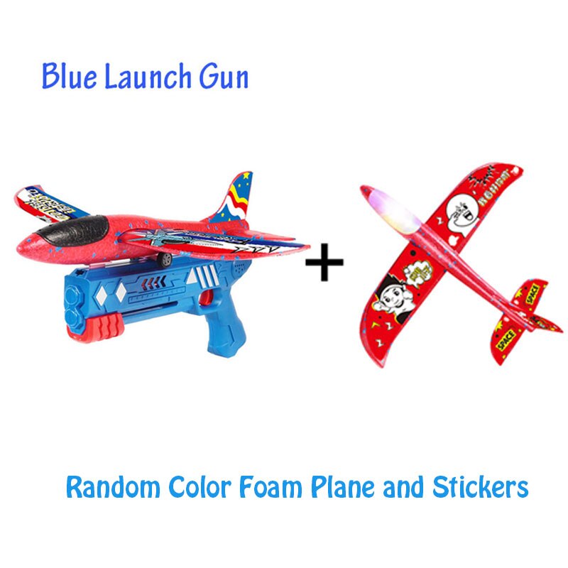 Foam aircraft 10-meter launcher glider toys children's outdoor games foam model flying round toys