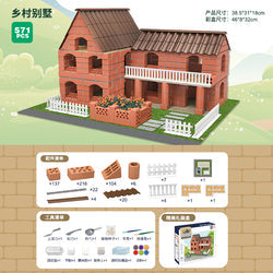 Handmade Miniature House DIY Crafts Building Block Sets