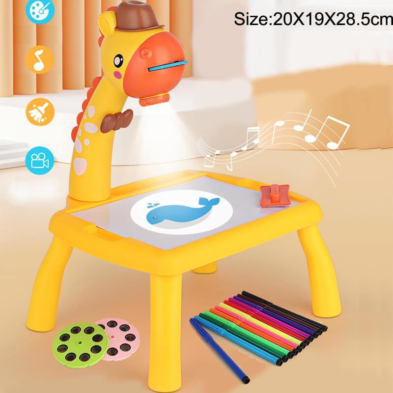 Mini Kids Play Cartoon Projector Drawing Table