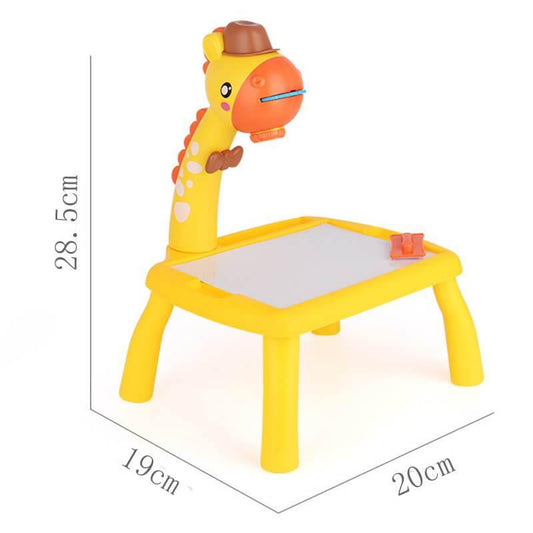 Mini Kids Play Cartoon Projector Drawing Table