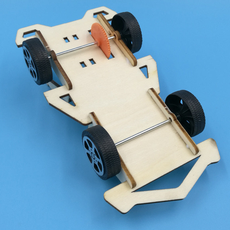DIY Electric Wood Racing Car 3D Puzzles Scientific Experiment