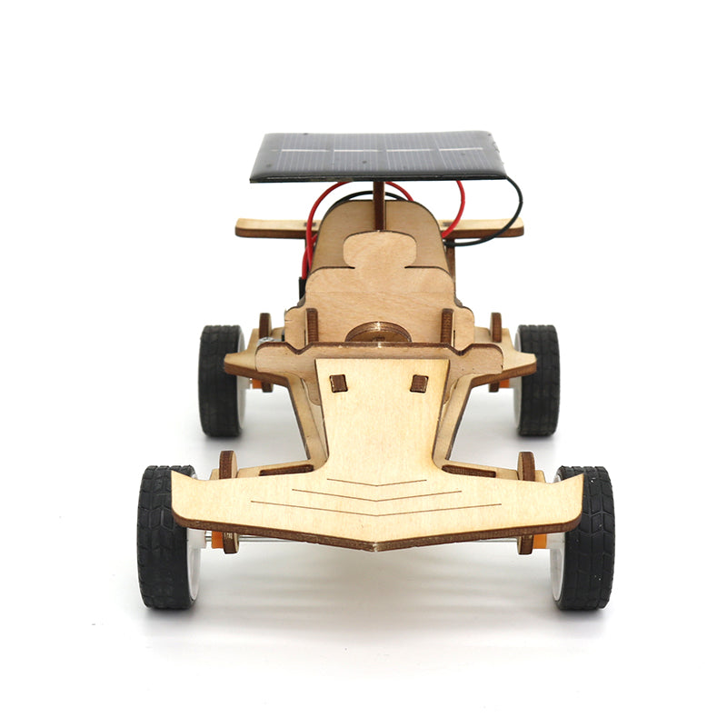 DIY Wooden 3d Puzzle Model Solar Car STEM Science Toy