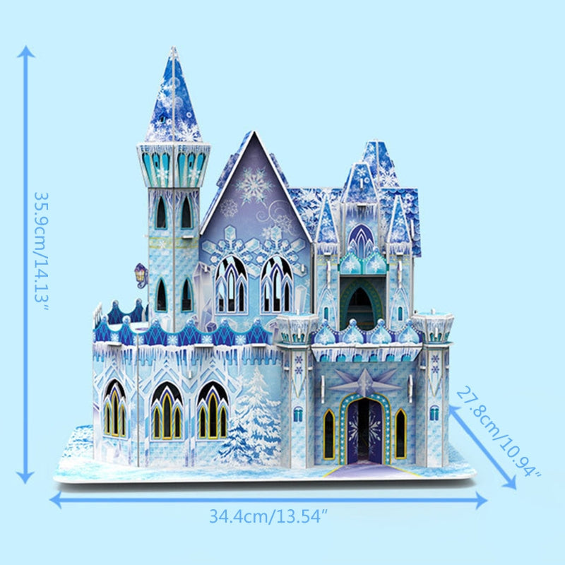 DIY Model Ice Castles 3D Paperboard Puzzle Toys