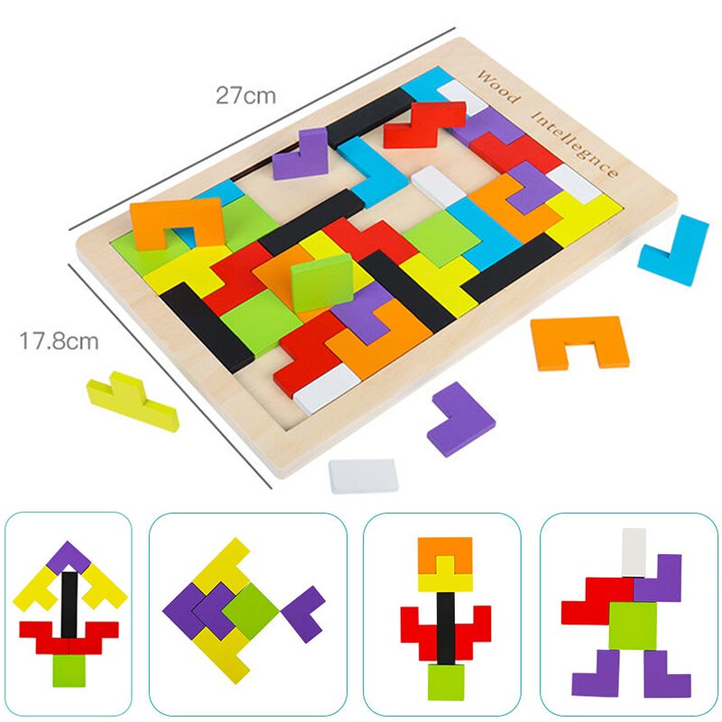 Montessori Wooden Toys Rainbow Building Blocks Children Learning Games Colorful Building Blocks Educational Toys