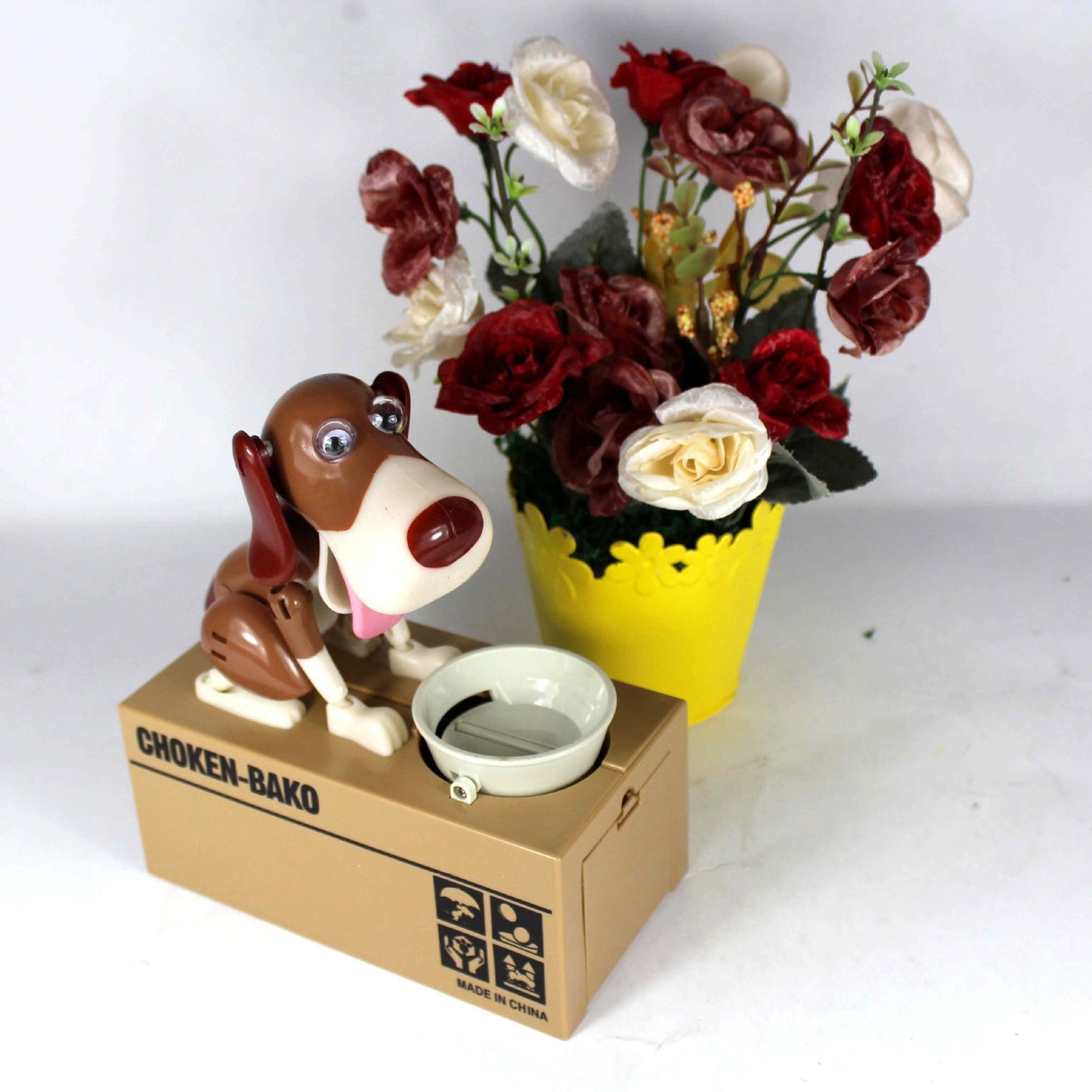 Eat money dog piggy bank creative electric cartoon steal money dog