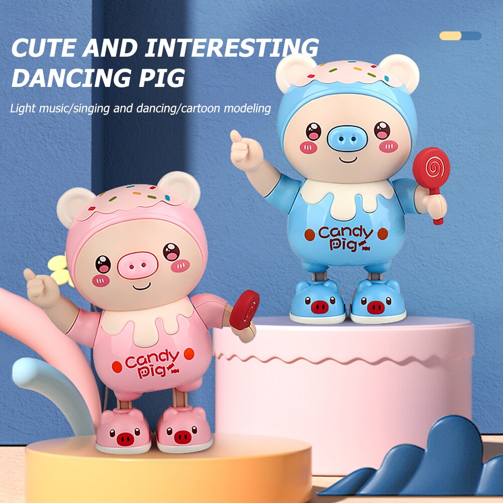 Plastic Baby Dancing Robot Parent-child Interrecative Cute Pig Baby Musical Toys