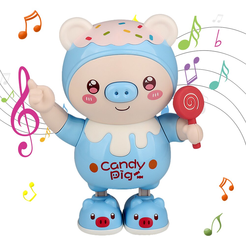 Plastic Baby Dancing Robot Parent-child Interrecative Cute Pig Baby Musical Toys