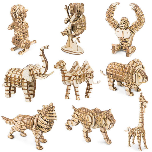 3D Wooden Puzzle Toy-Assembly Tiny Animal
